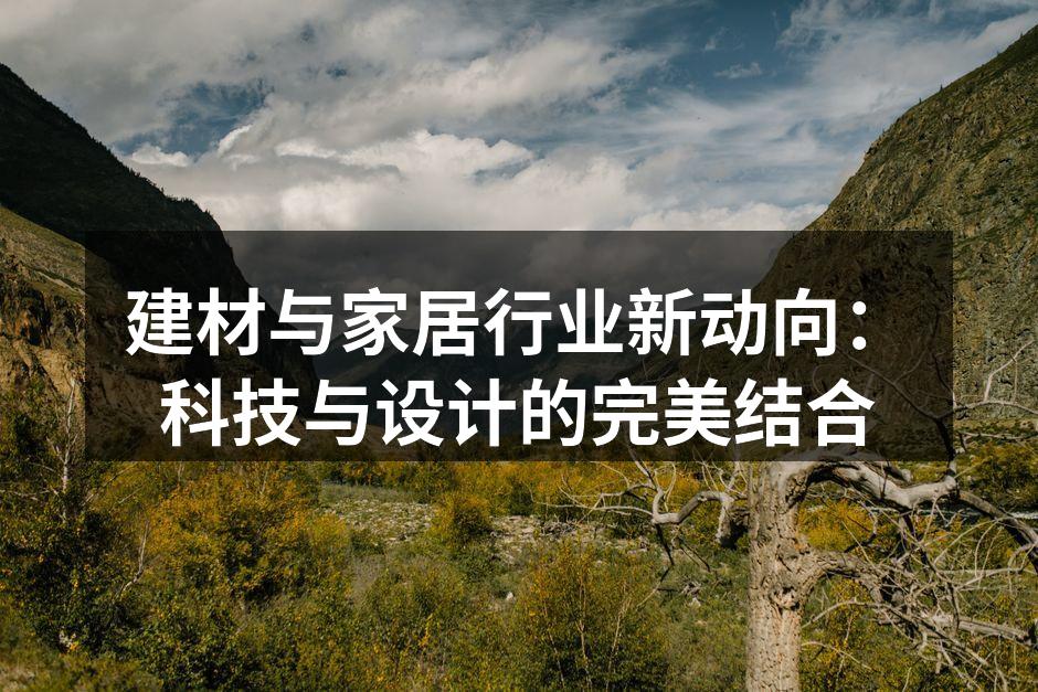 建材与家居行业新动向：科技与设计的完美结合